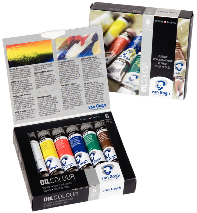 Talens Van Gogh Set de Iniciación Pintura al Óleo de 6 Tubos de 20ml Colores Surtidos